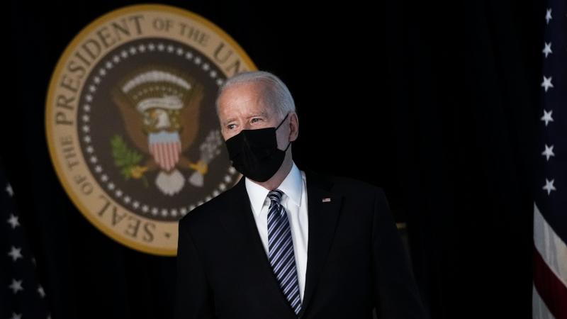 U.S. President Joe Biden delivers remarks on the COVID-19 response and the ongoing vaccination program at the Eisenhower Executive Office Building on May 12, 2021 in Washington, DC.