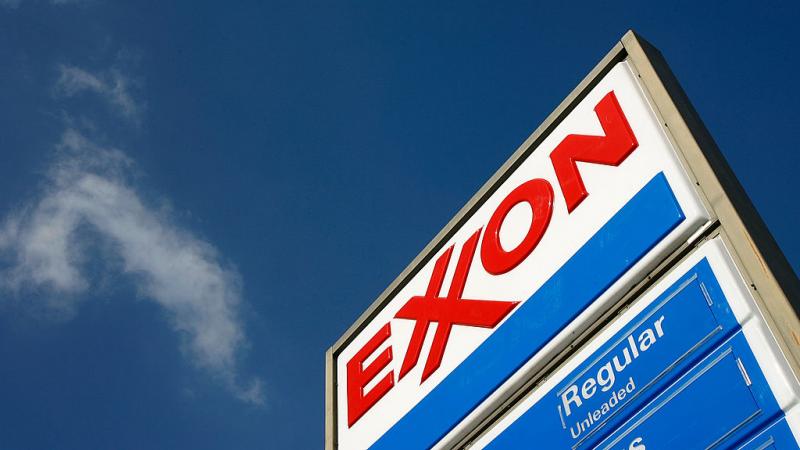 Exxon gas station sign in California in 2008