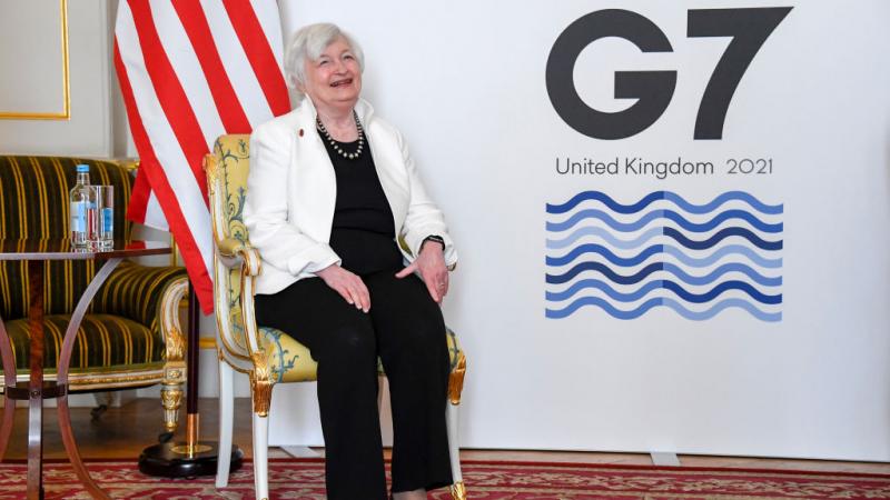Janet Yellen at the London G7 meeting, June 5