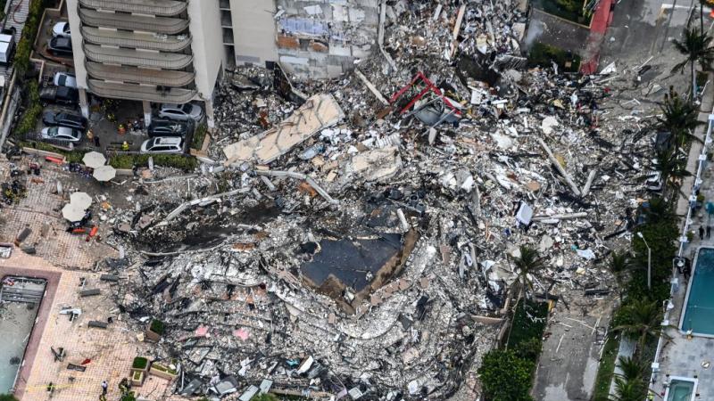The collapsed condo in Surfside, Miami