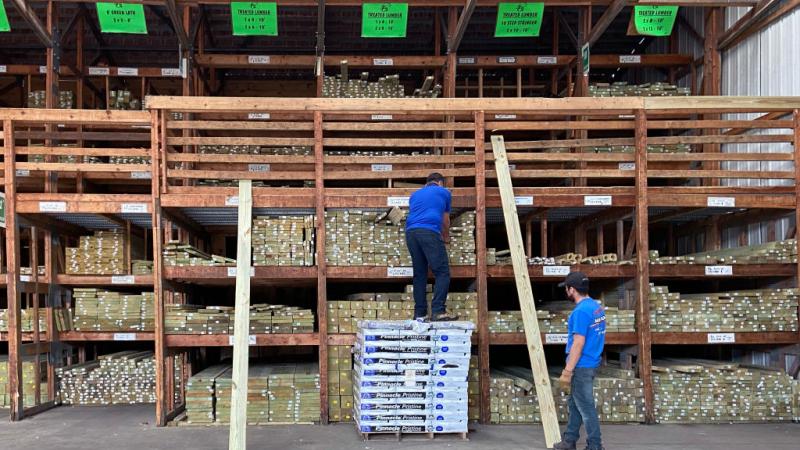 Lumber for sale in Chicago, April 2021