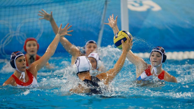 Water polo at the 2008 Olympics in Beijing, China.