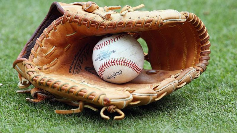Baseballball and glove at Rangers Ballpark in Texas in 2007