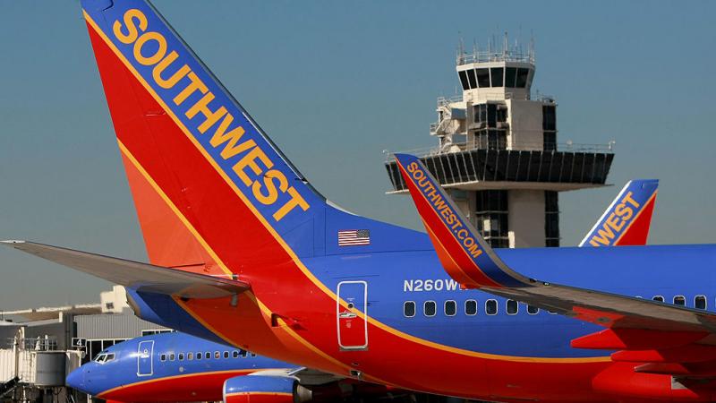 Southwest Airlines planes in California in 2008