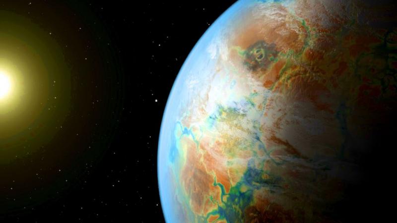 Artist conception of exoplanet Kepler-452b