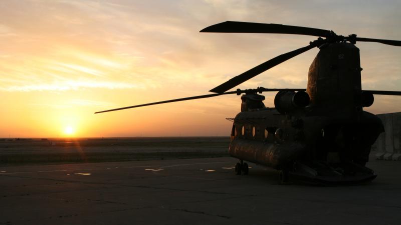 A Chinook helicopter