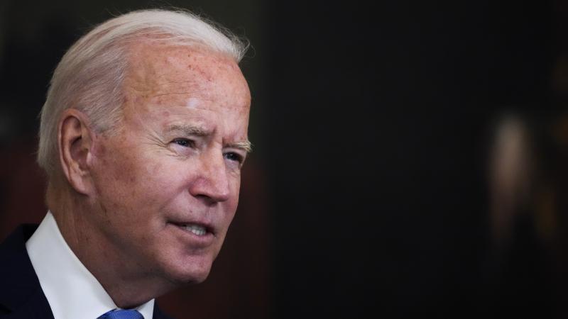 U.S. President Joe Biden speaks during an event to honor the 2020 WNBA champions Seattle Storm in the East Room of the White House on August 23, 2021 in Washington, DC.