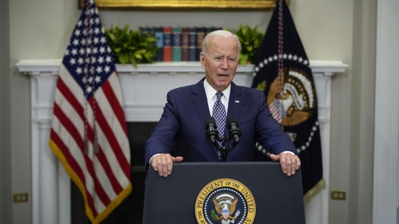 U.S. President Joe Biden speaks about the situation in Afghanistan in the Roosevelt Room of the White House on August 24, 2021 in Washington, DC.