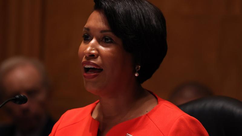 DC Mayor Muriel Bowser speaks during a hearing on “Examining D.C. Statehood” before the Senate Homeland Security and Governmental Affairs Committee on June 22, 2021 in Washington, DC.