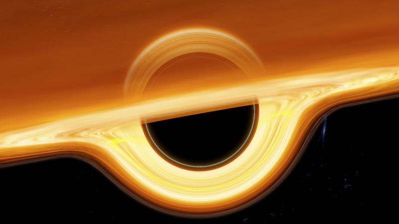 Artist interpretation of black hole