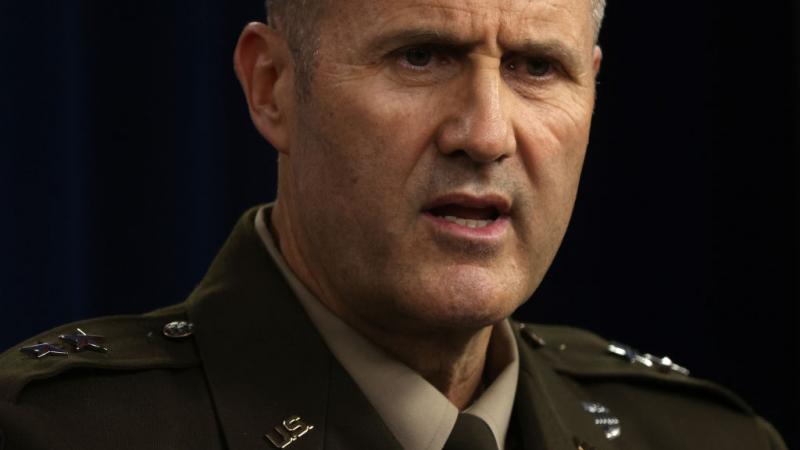 Maj. Gen. Hank Taylor briefs media 