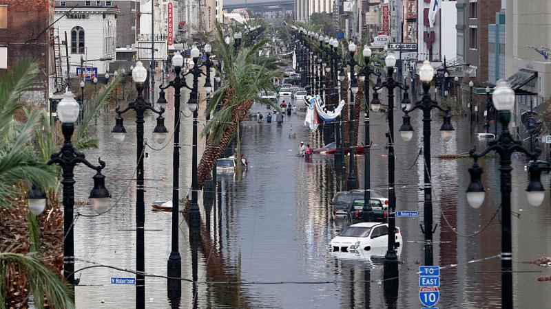 New Orleans after Hurricane Katrina in 2005