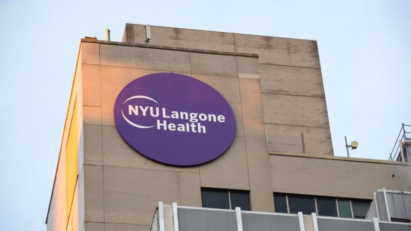 A view outside NYU Langone Health hospital