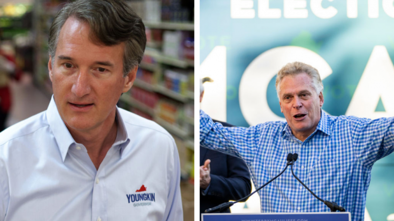Glenn Youngkin pulls ahead of Terry McAuliffe