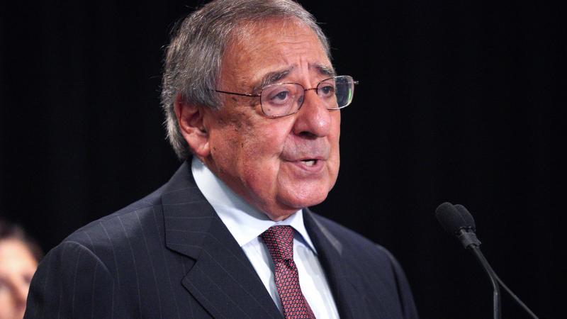 Former Secretary of Defense Leon Panetta announces the start of the victims compensation program for claims against the California Catholic Dioceses during a press conference in Los Angeles on Monday, Sep. 16, 2019.