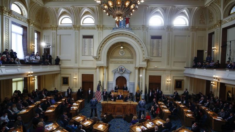 New Jersey Gov. Chris Christie delivers his budget address for fiscal year 2016 to the Legislature, February 24, 2015 at the Statehouse in Trenton, New Jersey.