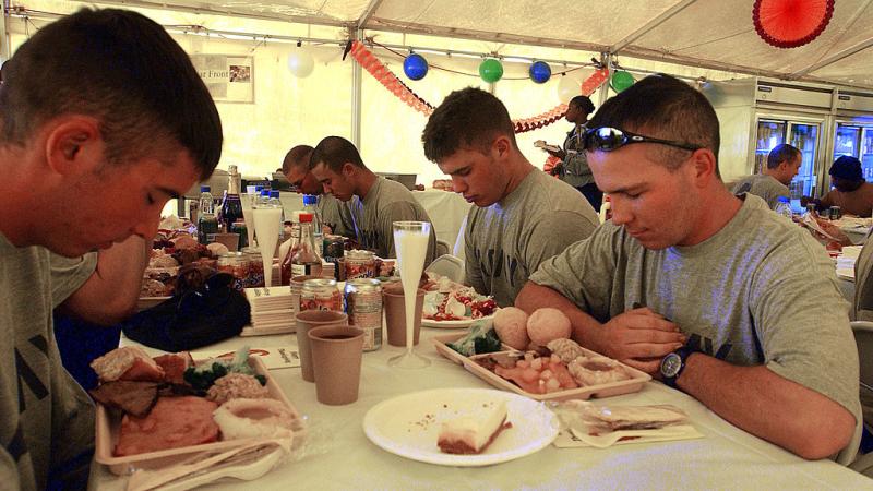 U.S. soldiers, Thanksgiving