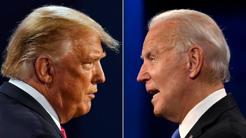 Donald Trump and Joe Biden face-off