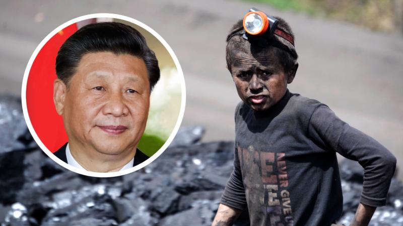 Afghan child miner, Insert: Xi Jinping