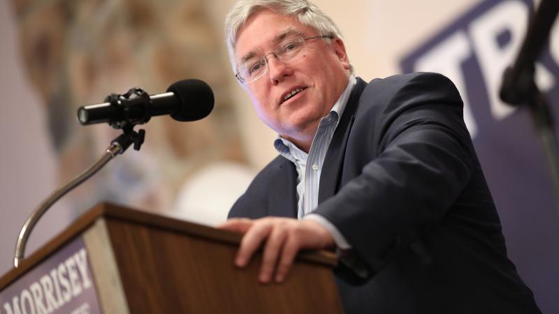 Republican U.S. Senate candidate Patrick Morrisey speaks at a campaign event October 22, 2018 in Inwood, West Virginia.