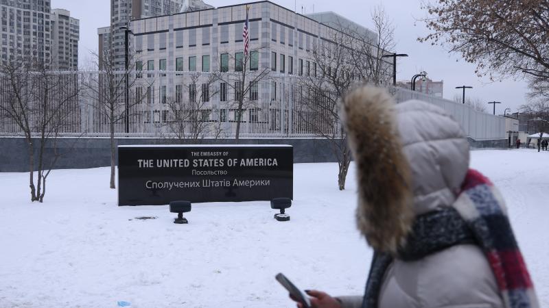 U.S. Embassy in Kyiv, Ukraine, Jan. 24, 2022