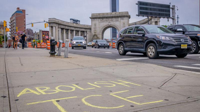 Anti-ICE graffiti in Manhattan, July 2020