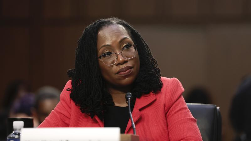 U.S. Supreme Court nominee Judge Ketanji Brown Jackson testifies during her confirmation hearing before the Senate Judiciary Committee in the Hart Senate Office Building on Capitol Hill, March 22, 2022 in Washington, DC.