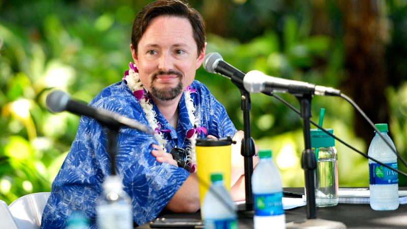 Film Critic Barry Wurst speaks during the "Filmmakers Panel" on day four of the 2017 Maui Film Festival at Wailea on June 24, 2017 in Wailea, Hawaii.