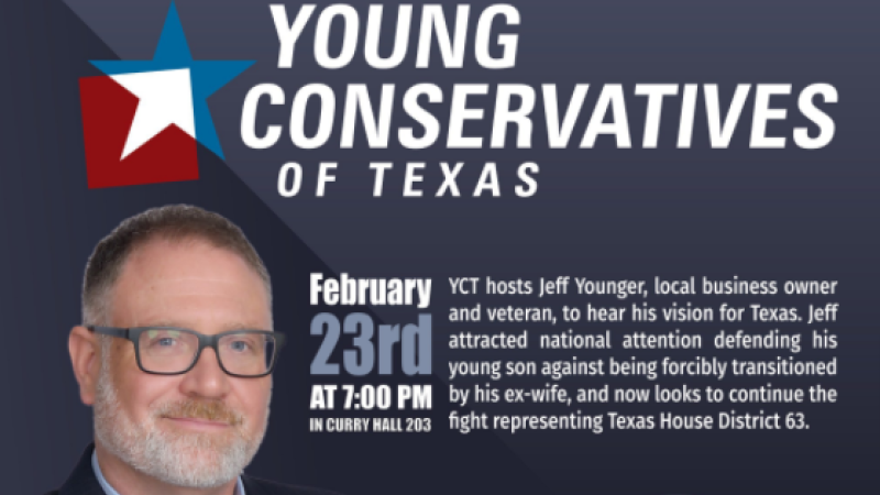 University of North Texas Young Conservatives of Texas event with Republican candidate Jeff Younger