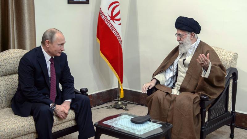 Russian President Vladimir Putin and Iran's Supreme Leader Ayatollah Ali Khamenei