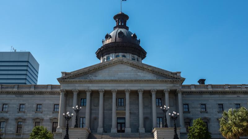 An exterior view of the South Carolina State House, Columbia