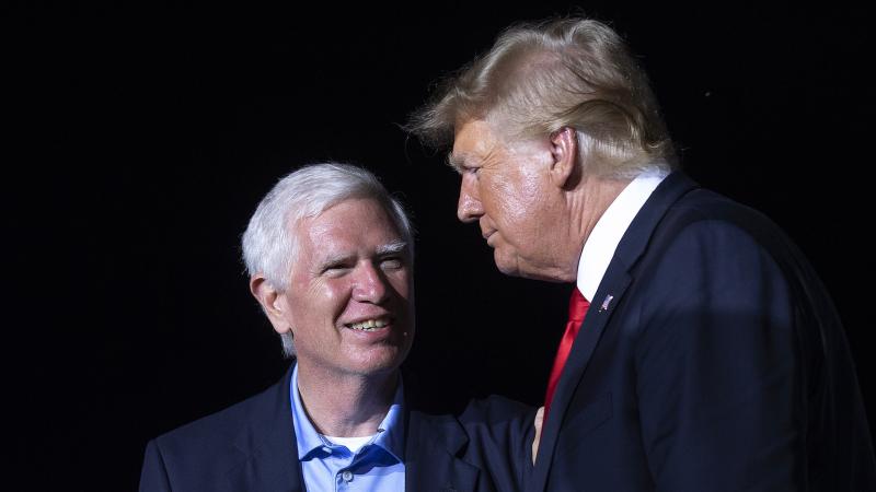Mo Brooks, Donald Trump, Aug. 21, 2021, Cullman, Ala.