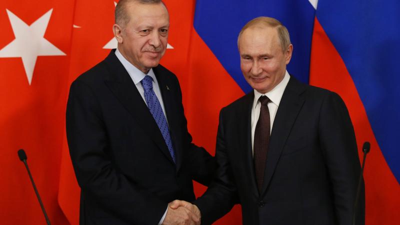 Vladimir Putin, Recep Tayyip Erdogan, March 5, 2020 in Moscow, Russia