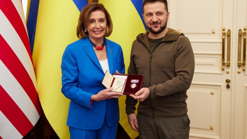Nancy Pelosi, Volodymyr Zelensky, Kyiv, May 1, 2022
