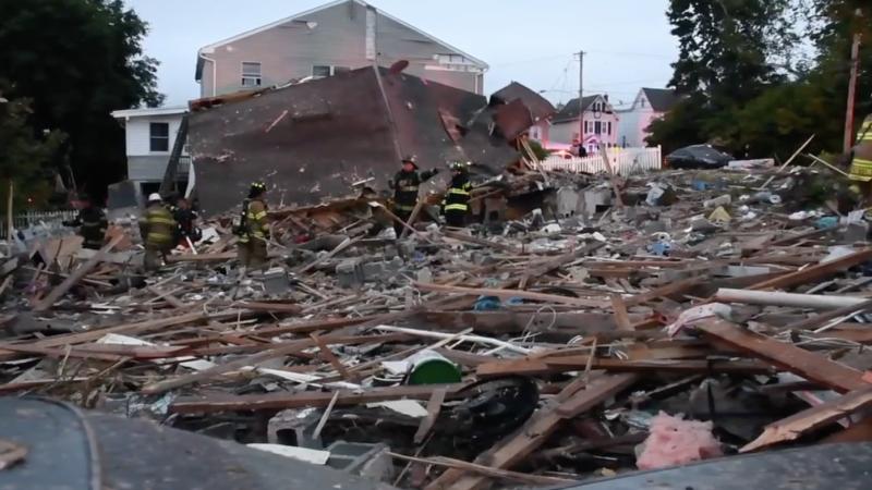 The wreckage after the explosion