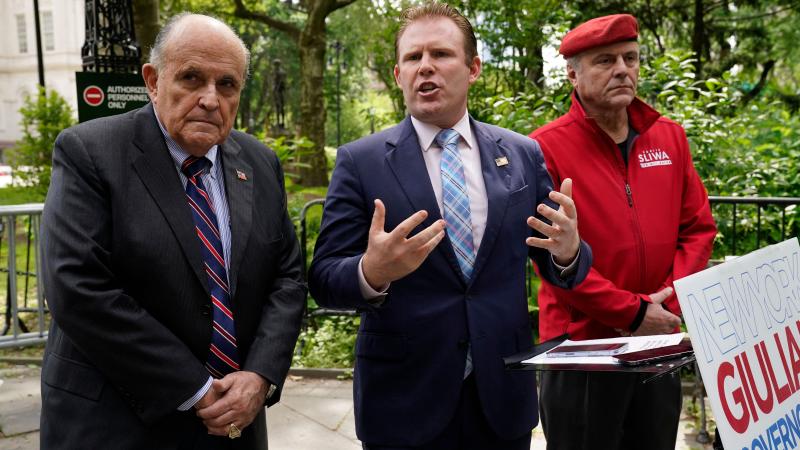 Andrew Guiliani, Rudy Giuliani, Curtis Sliwa, New York, June 7, 2022
