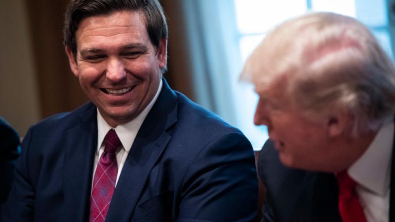 DeSantis Smiles with Trump