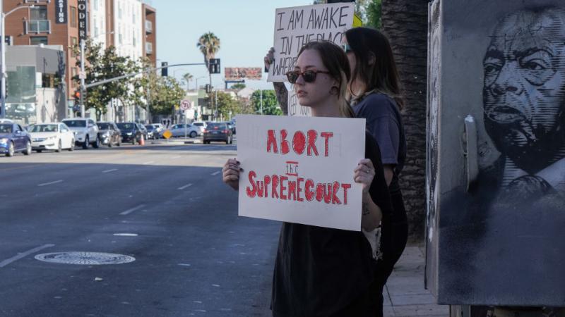 Pro-abortion protesters in Los Angeles, June 24