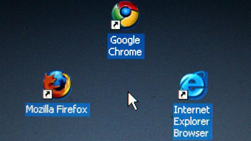 Images of several browsers including Internet Explorer
