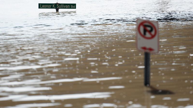 Flood waters in St. Louis 