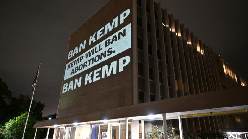 An advertisement criticizing Georgia Gov. Brian Kemp, Jul. 11