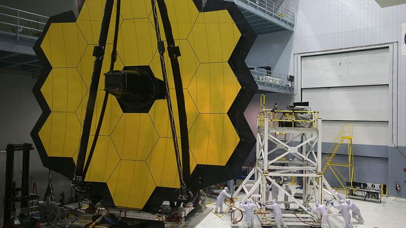 Part of the massive space telescope in 2016