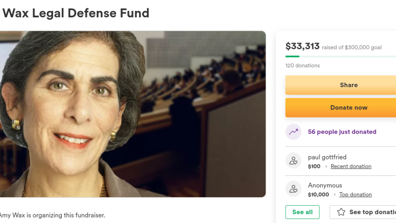 Legal defense fund for University of Pennsylvania law professor Amy Wax