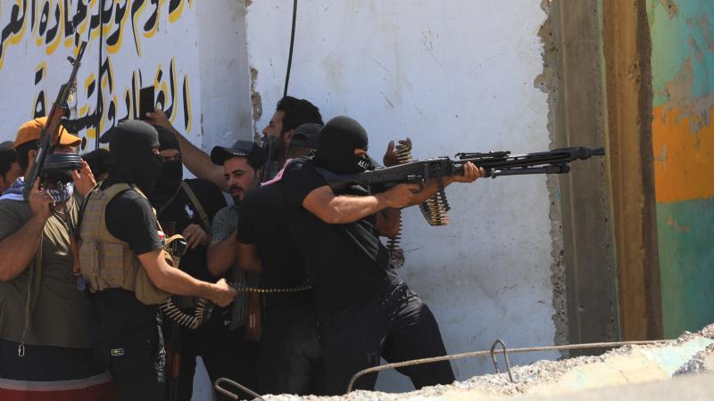 Supporters of Iraqi cleric Muqtada al-Sadr, Baghdad, Iraq, Aug. 30, 2022