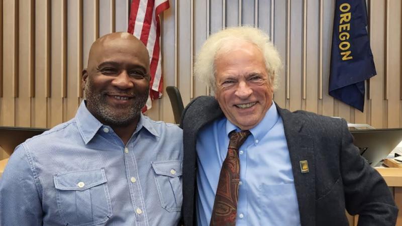 Michael Mangum and his attorney