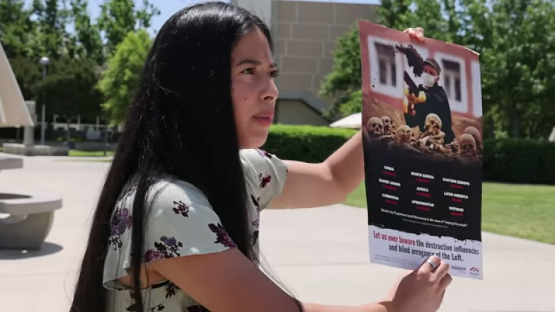 Young Americans for Freedom posters at Clovis Community College