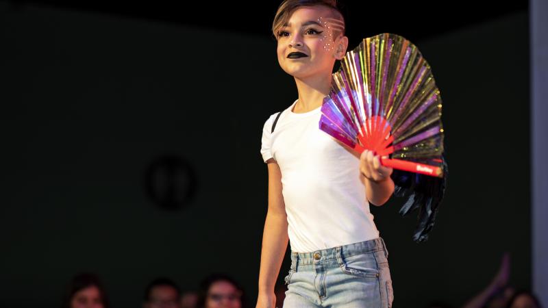 Child in drag show, Los Angeles, Calif., May 25, 2022