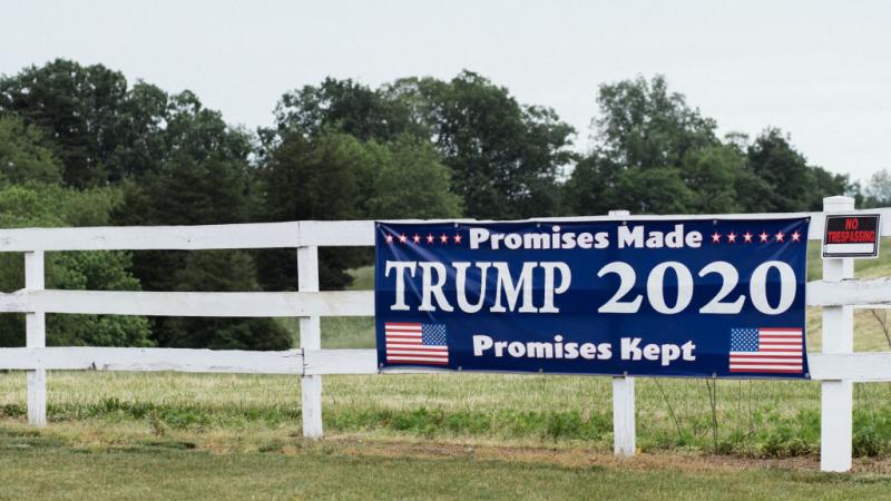 A pro-Trump sign in Fulton County, Pa., 2021