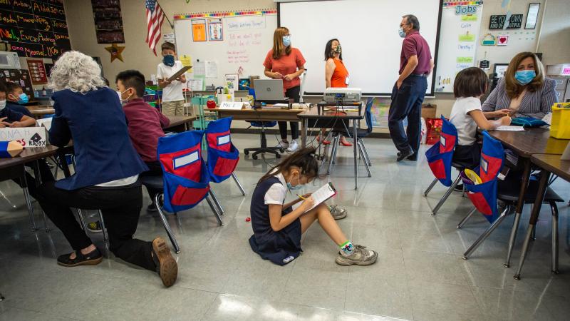 L.A. County Public Health Director Ferrer Visits School During Pandemic