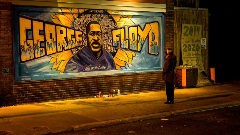 A George Floyd mural in Minneapolis, Mn. 